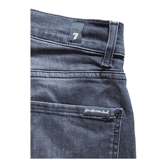 7 For All Mankind Slimmy Tapered Luxe Performance Plus black wash jeans 28 NEW - Picture 4 of 8